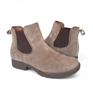 Born Women's Leather Suede Lug Sole Cove Boot Size 7